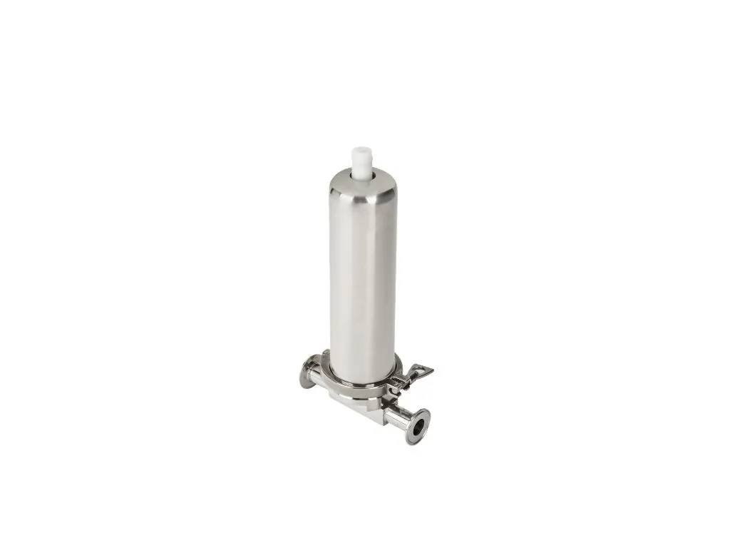 Sanitary-Filtergehäuse mit Tri-Clamp und Entlüftungsstutzen