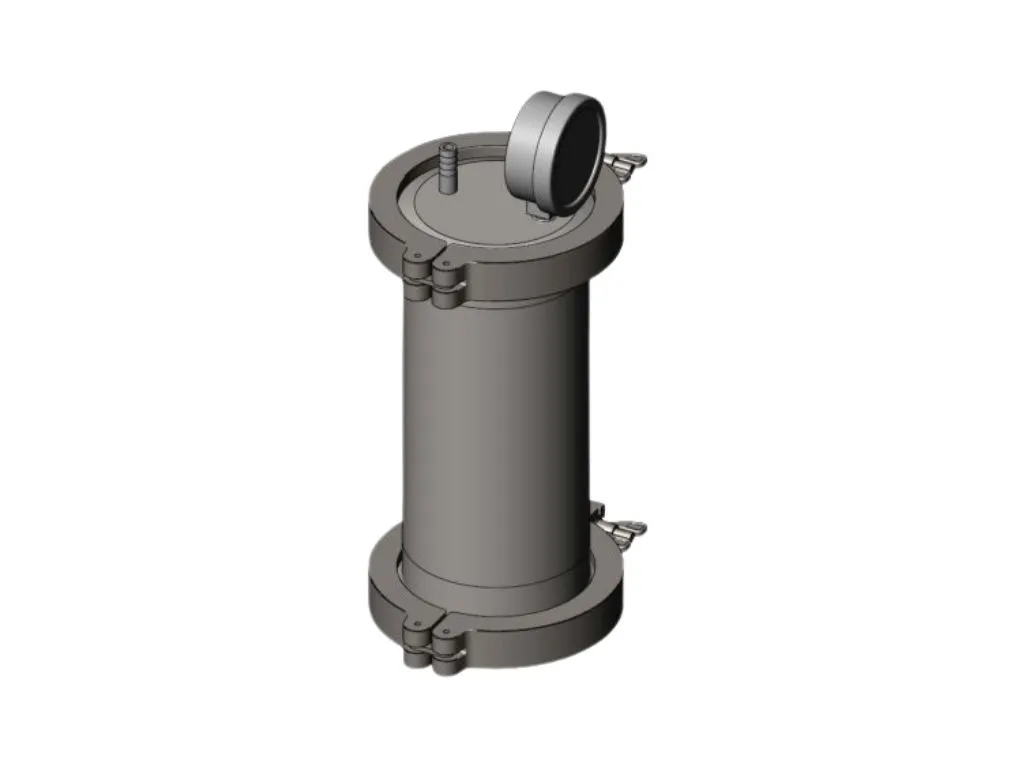 CAD-Ansicht Labor-Filtergehäuse mit Schwenkdeckel