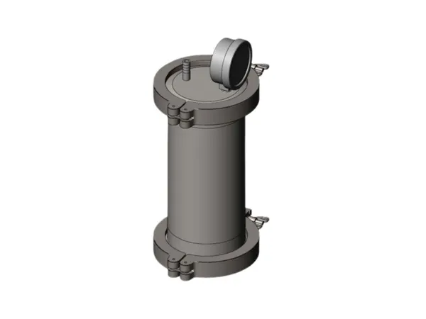 CAD-Ansicht Labor-Filtergehäuse mit Schwenkdeckel